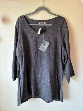 FLAX Linen  Tunic Blouse
